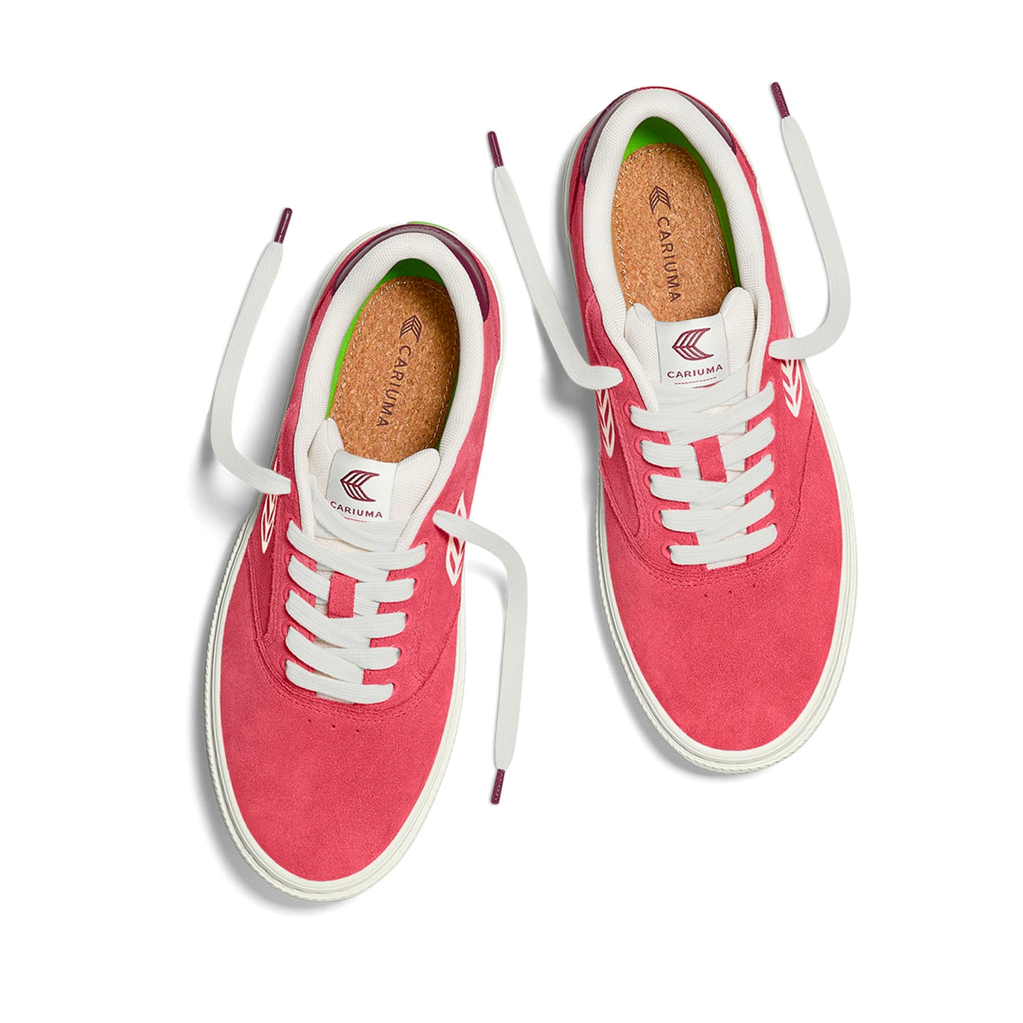 NAIOCA Watermelon Suede Ivory Logo Ruby Wine Sneaker