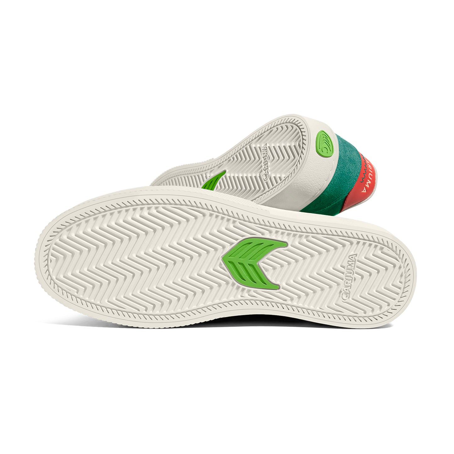 NAIOCA Teal Suede Ivory Logo Watermelon Sneaker