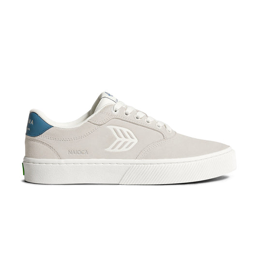 NAIOCA Smoke White Suede Off-White Logo Washed Blue Sneaker