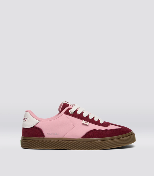 TOCA Teak Bright Rose Nylon Cabernet Suede Sneaker