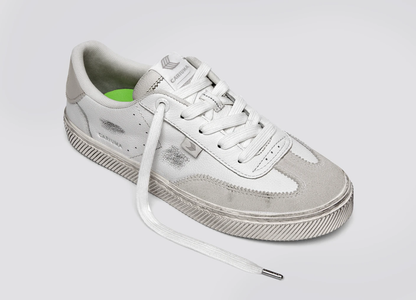 TOCA Vintage Warm White Diamond Leather and Suede Sneaker
