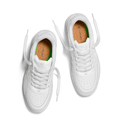 UBA White Premium Leather Ice Logo Sneaker