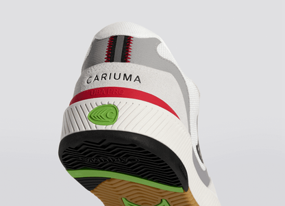 UBA PRO Smoke White Suede Off-White Mesh Black Logo Red Sneaker
