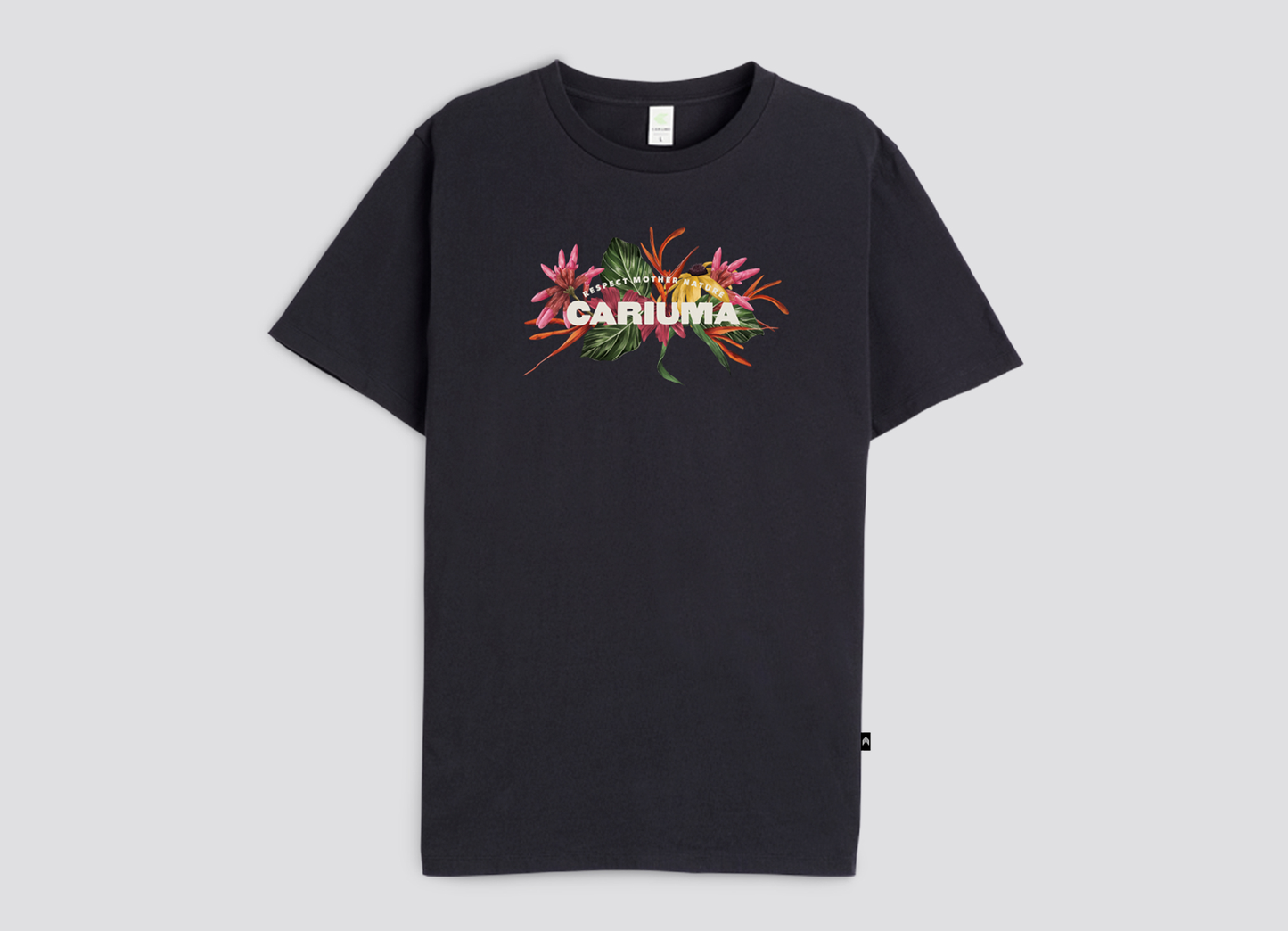 T-Shirt Black Cariuma Flowers