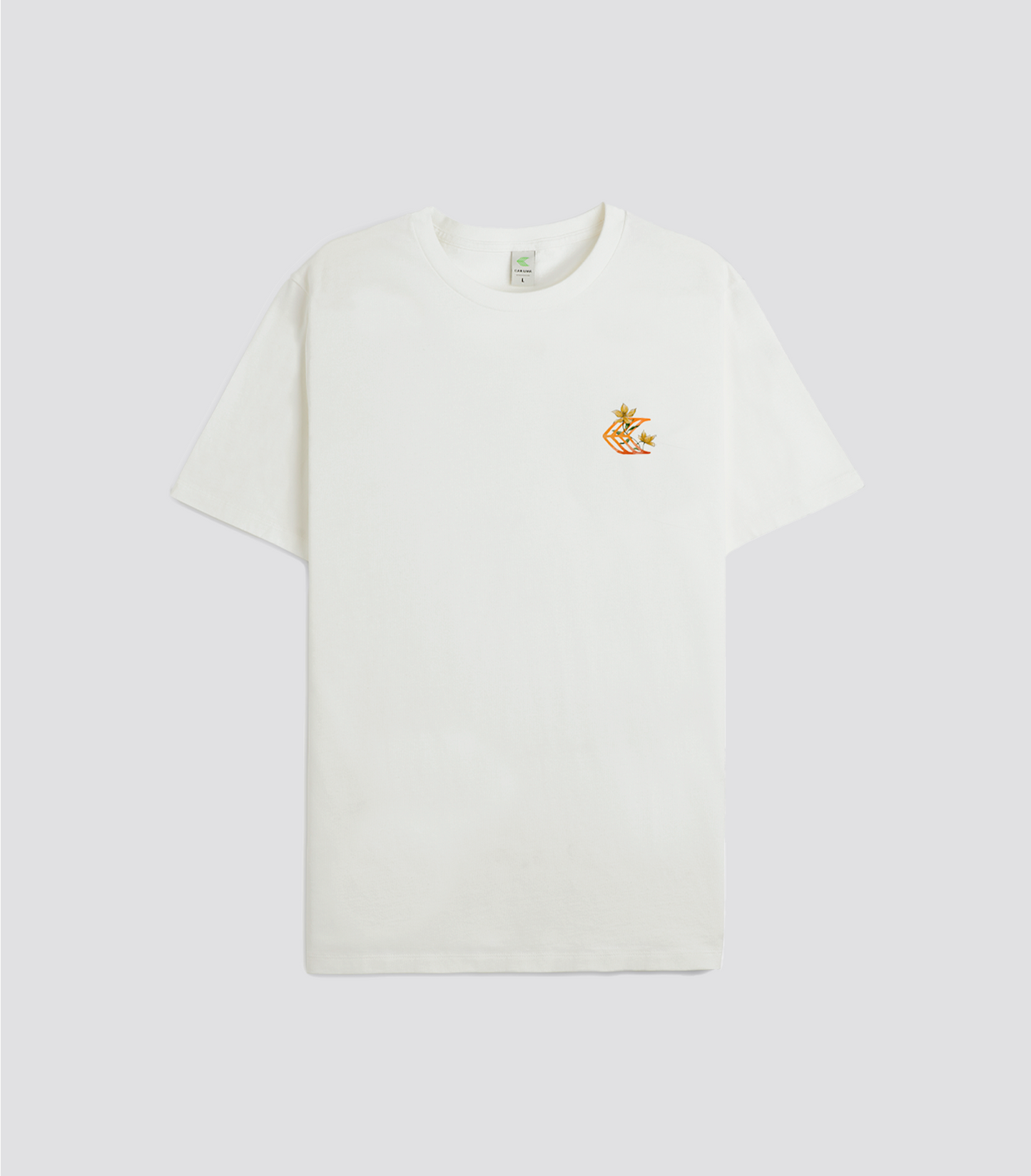 T-Shirt Off White Floral Surfboard