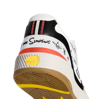 Simpsons UBA White Leather Bart Skateboard Sneaker